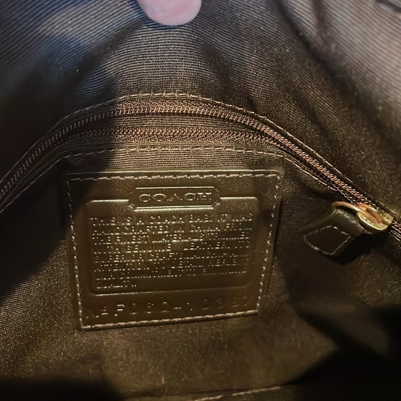 Coach Gold And Metallic Patchwork Medium Duffle Handbag - Picture 4 of 13